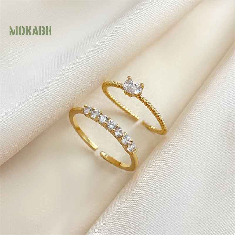 Nhẫn Hình Trái Tim Đính Đá Sang Trọng Cho Nữ