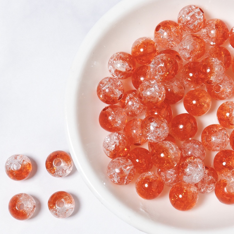 Set 50 Hạt Nhựa Acrylic Trong Suốt Hình Bông Hoa 8 / 10 / 12mm Làm Đồ Trang Sức Thủ Công