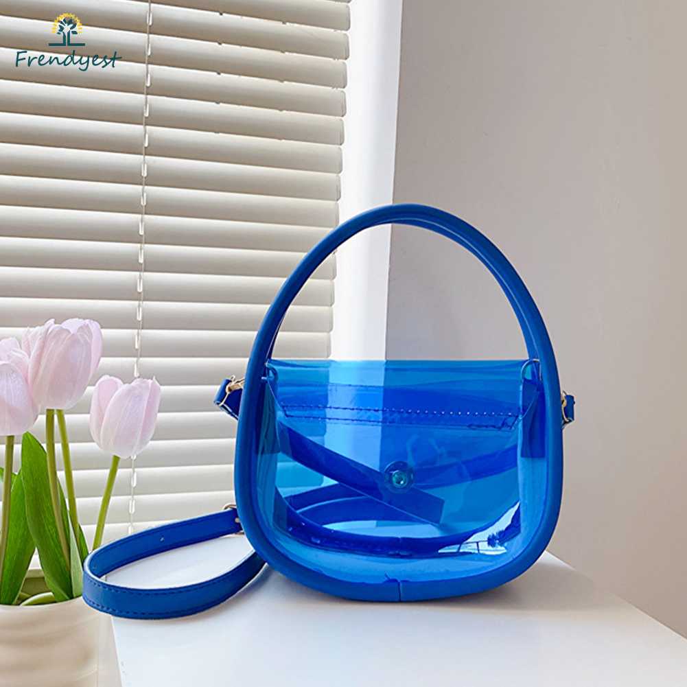 Túi Đeo Vai Bằng PVC Trong Suốt Thoáng Khí Thời Trang Cho Nữ