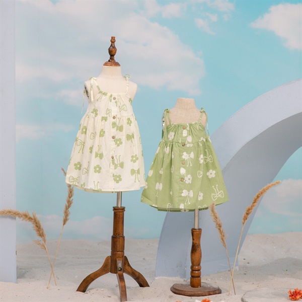 Váy 2 dây 2111 hoa op kids