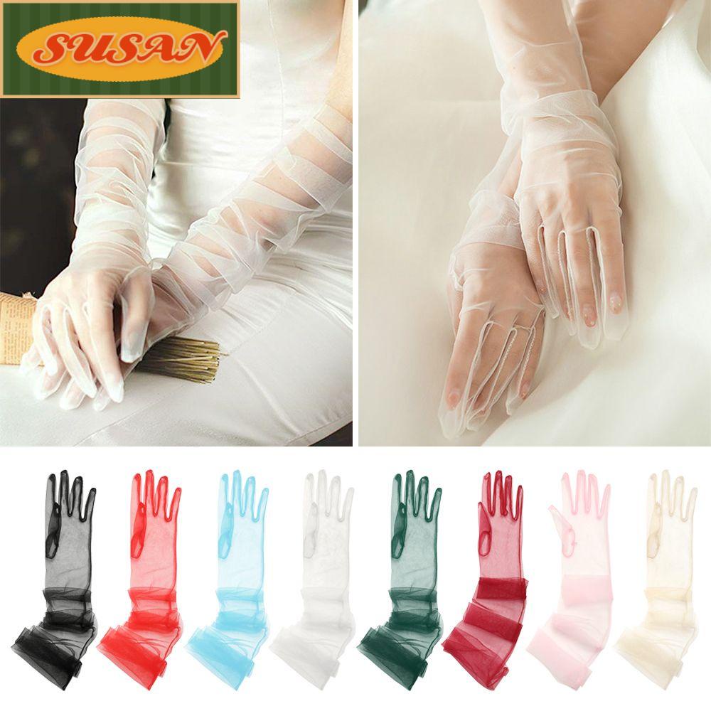 1 Đôi Găng Tay Vải Tuyn Thời Trang Cho Cô Dâu