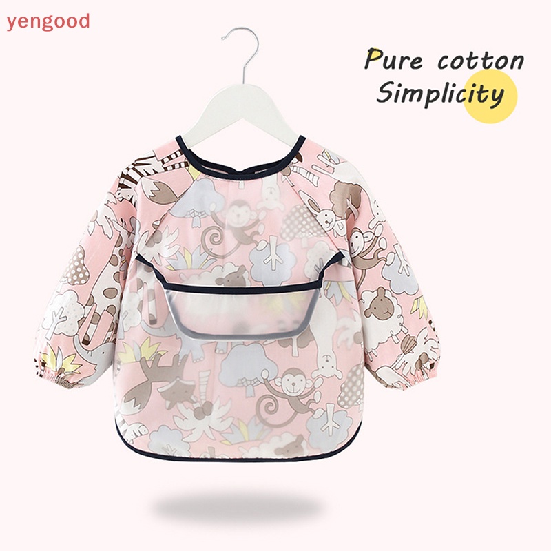 Yếm Ăn Tay Dài Chống Thấm Nước Tiện Dụng Cho Bé