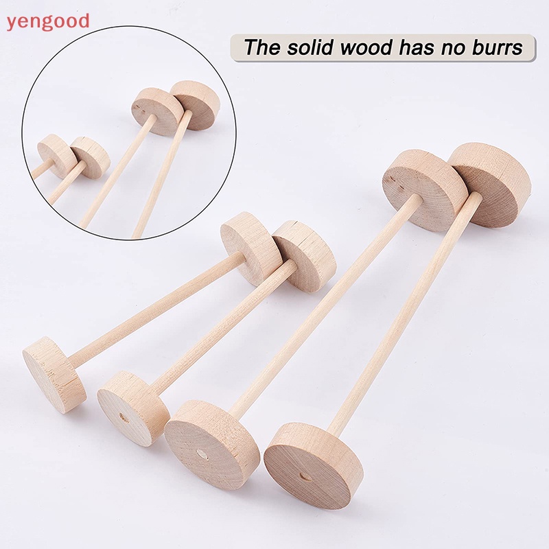 1 Bộ Bánh Xe Bằng Gỗ Có Lỗ 0.2 inch Cho Mô Hình Xe Hơi Đồ Chơi DIY