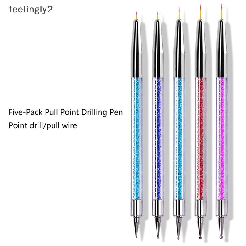 Bộ 5 Bút Hai Đầu Dùng Trang Trí Móng Tay Nghệ Thuật