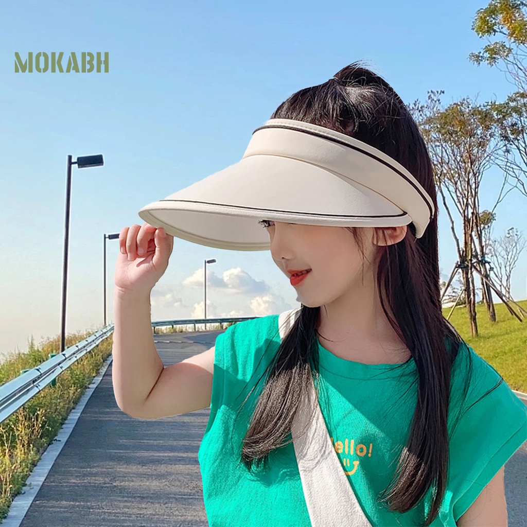 Nón Rộng Vành Chống Nắng Bằng Cotton Thoáng Khí Màu Sắc Đơn Giản Dành Cho Trẻ Em