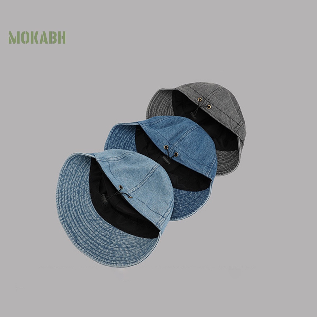 Mũ Chống Nắng Bằng Polyester Vành Rộng Có Dây Rút Chống Tia UV Đa Năng