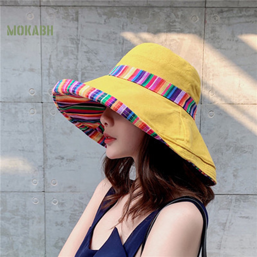 [Mok Abh] Nón Tai Bèo Cotton Hai Mặt Màu Sắc Xinh Xắn Cho Nữ