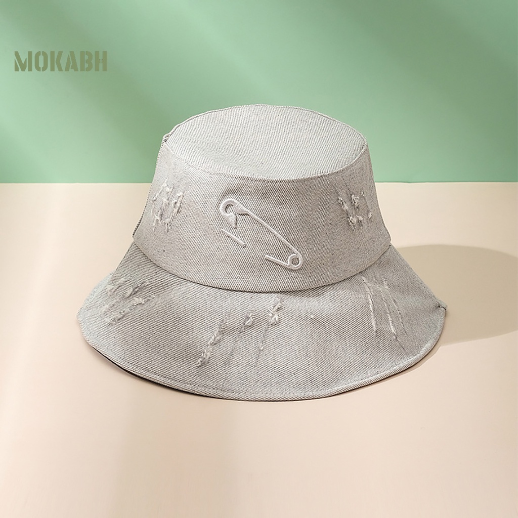 [Mok Abh] Mũ Lưỡi Trai Thêu Họa Tiết Có Thể Điều Chỉnh Kích Thước