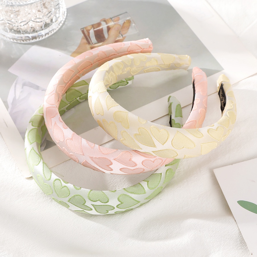 Băng Đô Cài Tóc Bản Rộng Có Đệm Xốp Hình Trái Tim Thời Trang Hàn Quốc Cho Nữ