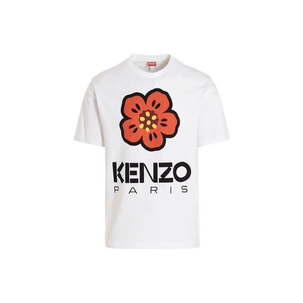 Áo Thun cotton Tay Ngắn Cổ Tròn Màu Trơn In Hình Hoa Lá Thời Trang Cho Nam Và Nữ