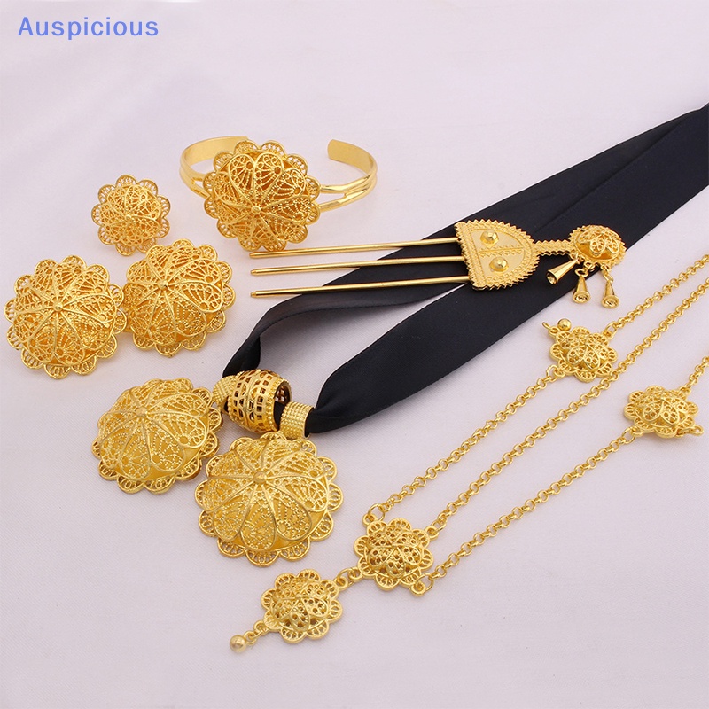 Bộ Trang Sức Mạ Vàng Phong Cách Châu Phi Nhiều Màu Sắc Dành Cho Nữ