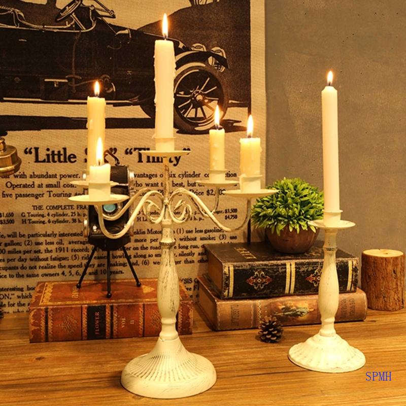 Giá Đỡ Nến 1 3 5 Cánh Tay Bằng Kim Loại Kiểu Châu Âu Trang Trí Bàn Ăn / Tiệc Cưới