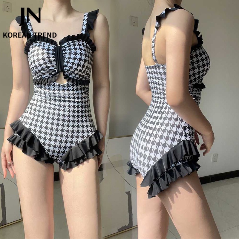 JNstudio Bikini Đồ Bơi Đi Biển Nữ Chéo Lưng Kín Đáo Sexy Bãi biển Du lịch2023 060302