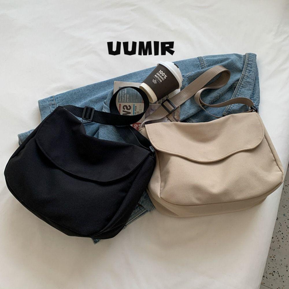 UUMIR Túi Đeo Vai Bằng Vải Cotton Màu Sắc Đơn Giản