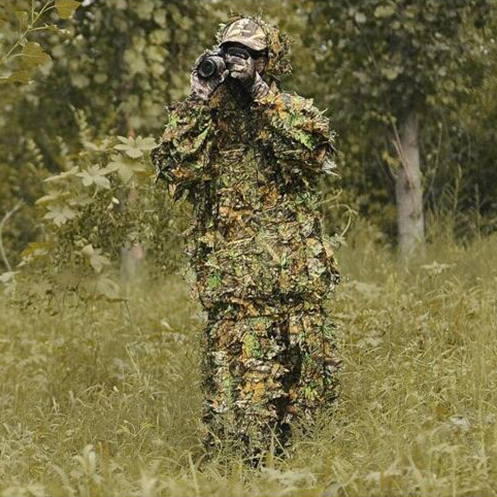 Bộ Quần Áo Có Mũ Trùm Họa Tiết Ghillie Dễ Thương