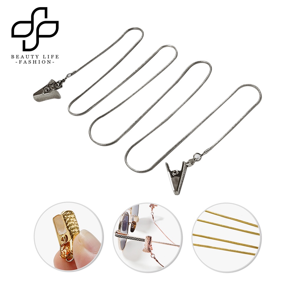 Dây Xích Kẹp Kính Chống Trượt Bằng Kim Loại Hình Rắn Thời Trang