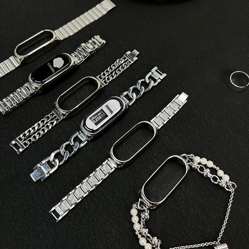 Dây Đeo Thay Thế Bằng Kim Loại Cho Đồng Hồ Thông Minh Mi Band 8 / 7 NFC 6 / 5 / 4 / 3