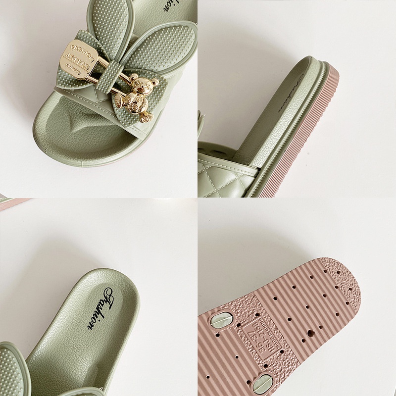 Dép đi trong nhà Đế Dày Mềm Chống Trượt In Hình Thỏ Dễ Thương Thời Trang Mùa Hè Cho Nữ AA4322