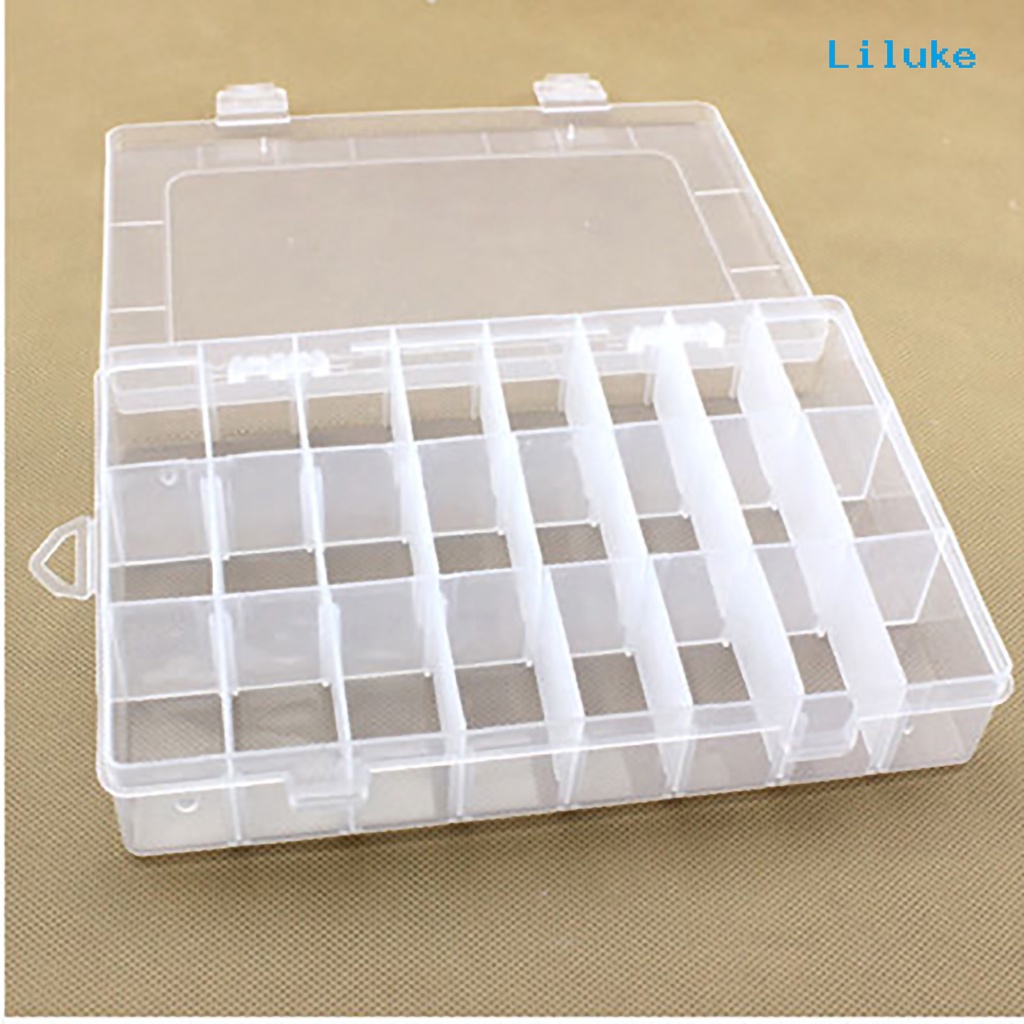 Hộp Nhựa Trong Suốt 24 Ngăn Đựng Vật Dụng Tiện Lợi