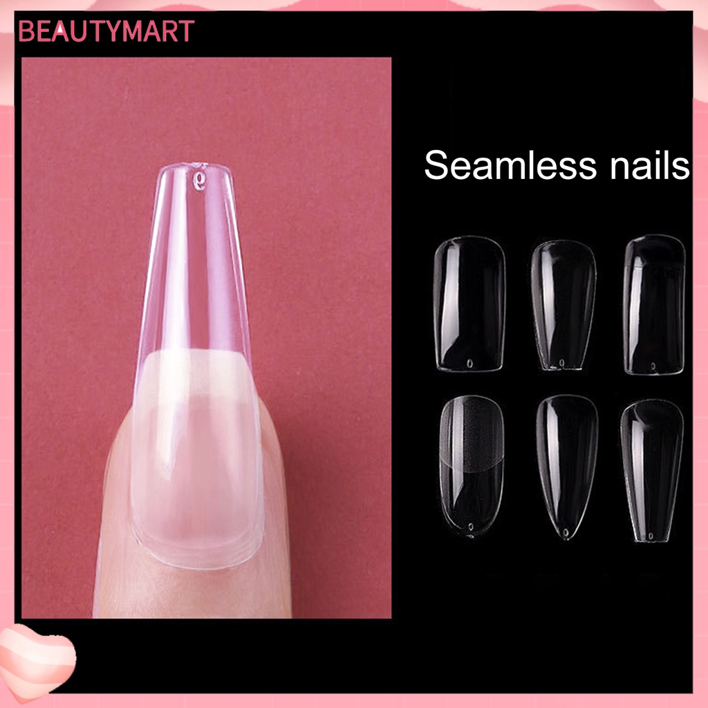 Hộp 100 Móng Tay Giả Trong Suốt Tái Sử Dụng Linh Hoạt Cho Nữ