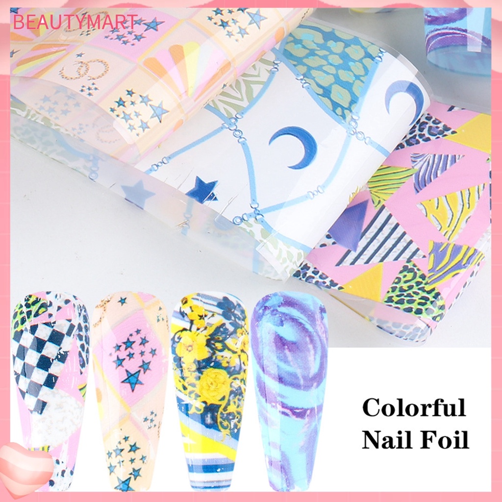 Set 10 Sticker Dán Móng Nghệ Thuật Họa Tiết Động Vật Graffiti