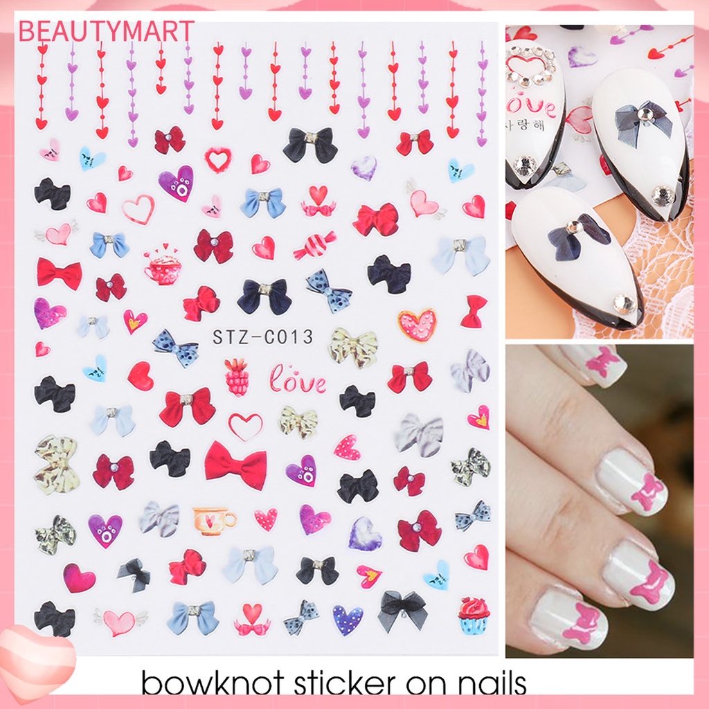 Miếng Dán Trang Trí Móng Tay Hình Trái Tim Dễ Thương Dành Cho Cặp Đôi