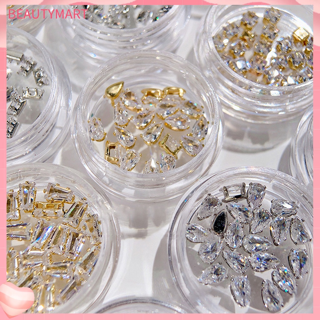 Set 20 Phụ Kiện Đính Đá Zircon Trang Trí Móng Tay Nghệ Thuật Cho Nữ