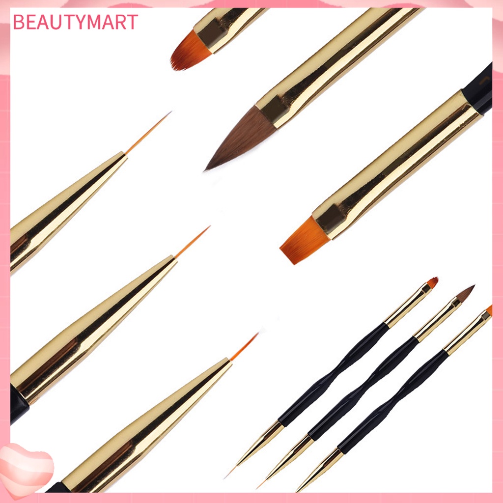 Cọ Trang Trí Móng Tay Hai Đầu Bằng Nhựa Siêu Nhẹ Tiện Dụng