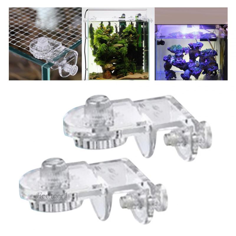 [Fenteer1] Set 2 Kẹp Che Phủ Bể Cá Trong Suốt Chống Thoát Hiểm Đa Năng