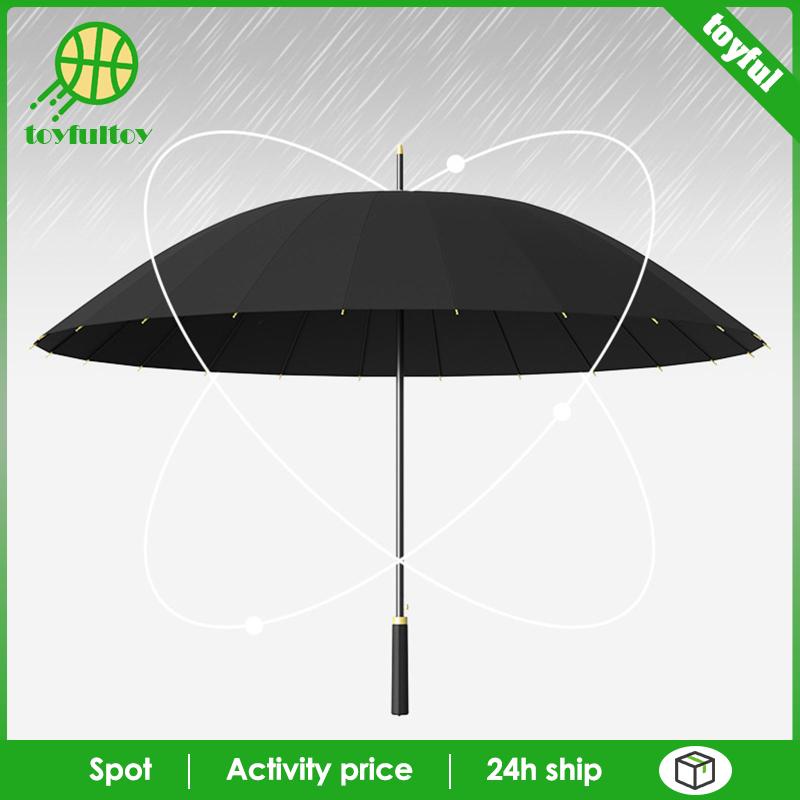 Dù Màu Đen Tay Cầm Cao Su Chống Gió Tiện Dụng