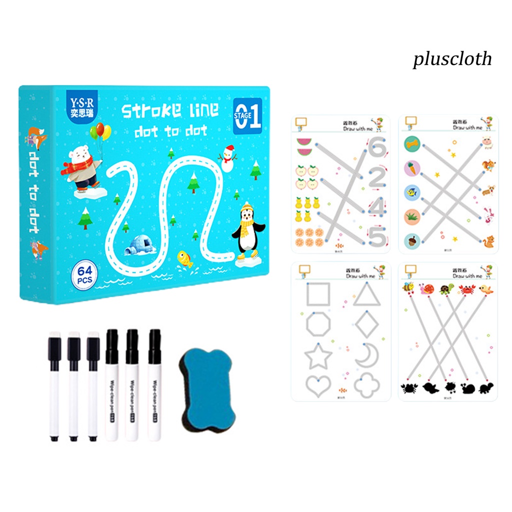 1 Bộ Sách Viết Với Màng Mờ Chống Nước Dùng Để Giáo Dục Hằng Ngày Cho Trẻ Em