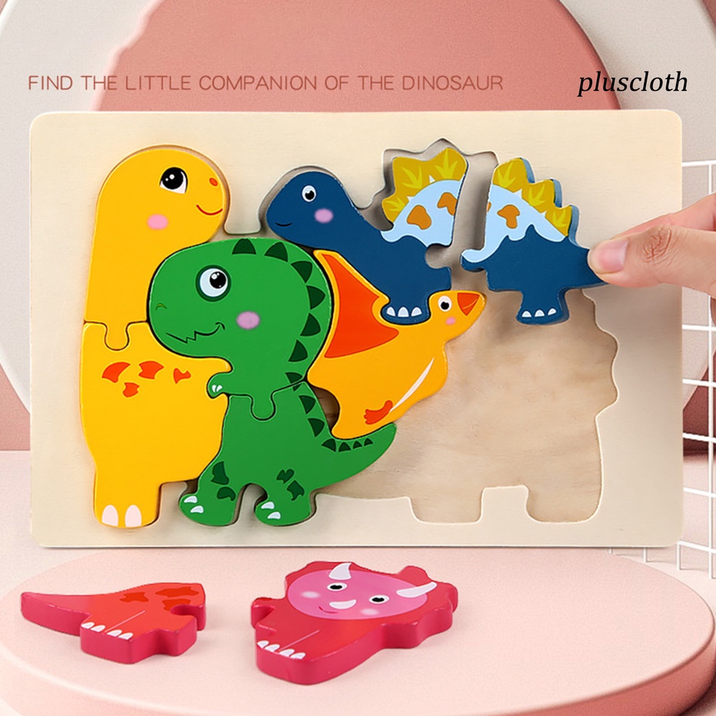 Đồ Chơi Lắp Ráp Hình Động Vật 3D Bằng Gỗ Ba Chiều Màu Sắc Tươi Sáng Giáo Dục Sớm Cho Bé