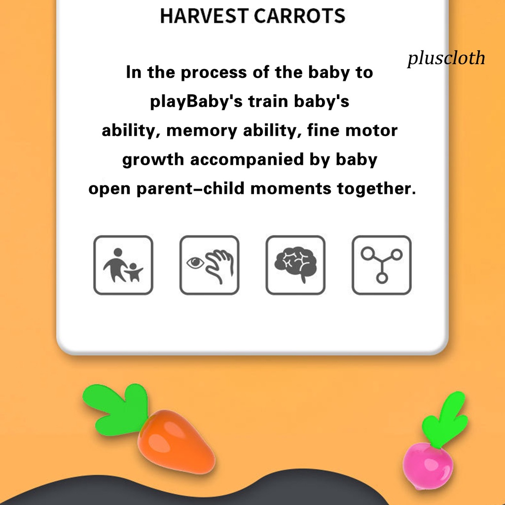 1 Bộ Đồ Chơi Mô Phỏng Nông Nghiệp Màu Sắc Nhận Biết Tay Và Mắt Cà Rốt Kéo Cho Trẻ Em