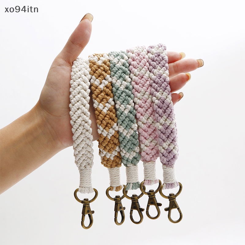 Vòng Đeo Tay Macrame Đan Sợi Cotton Thủ Công Phong Cách Ins Sáng Tạo Thời Trang Cho Nữ