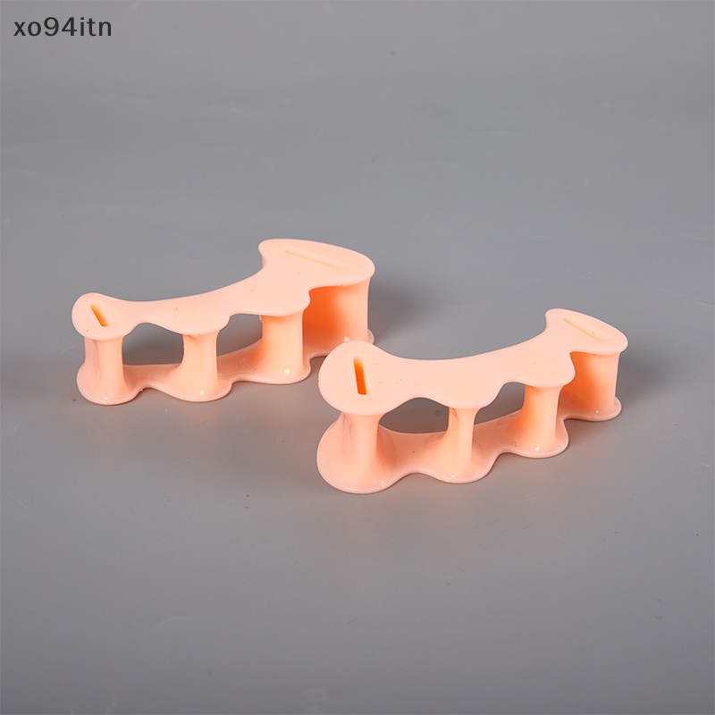 1 Cặp Đệm Silicone Cứng Tách Ngón Chân 3 Lỗ Chỉnh Hình Ngón Chân Cái