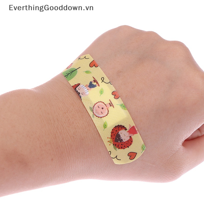 Everthinggooddown 120 Miếng Dán Thạch Cao Hoạt Hình Thoáng Khí Chống Thấm Nước Thoáng Khí Cho Trẻ Em vn
