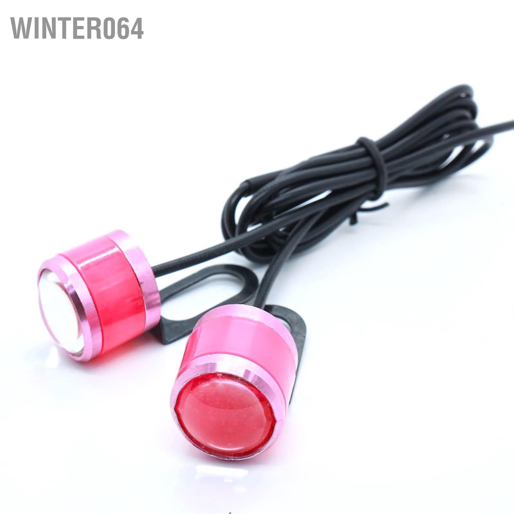 Winter064 Đèn LED Xe Máy Ánh Sáng Nhấp Nháy Hợp Kim Nhôm 12V 2W Cảnh Báo Flash Phanh Để Sửa Đổi