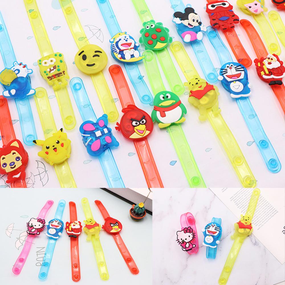 Đồng Hồ Đeo Tay A1I5 Có Đèn Led Phát Sáng Trong Suốt Họa Tiết Hoạt Hình Dễ Thương