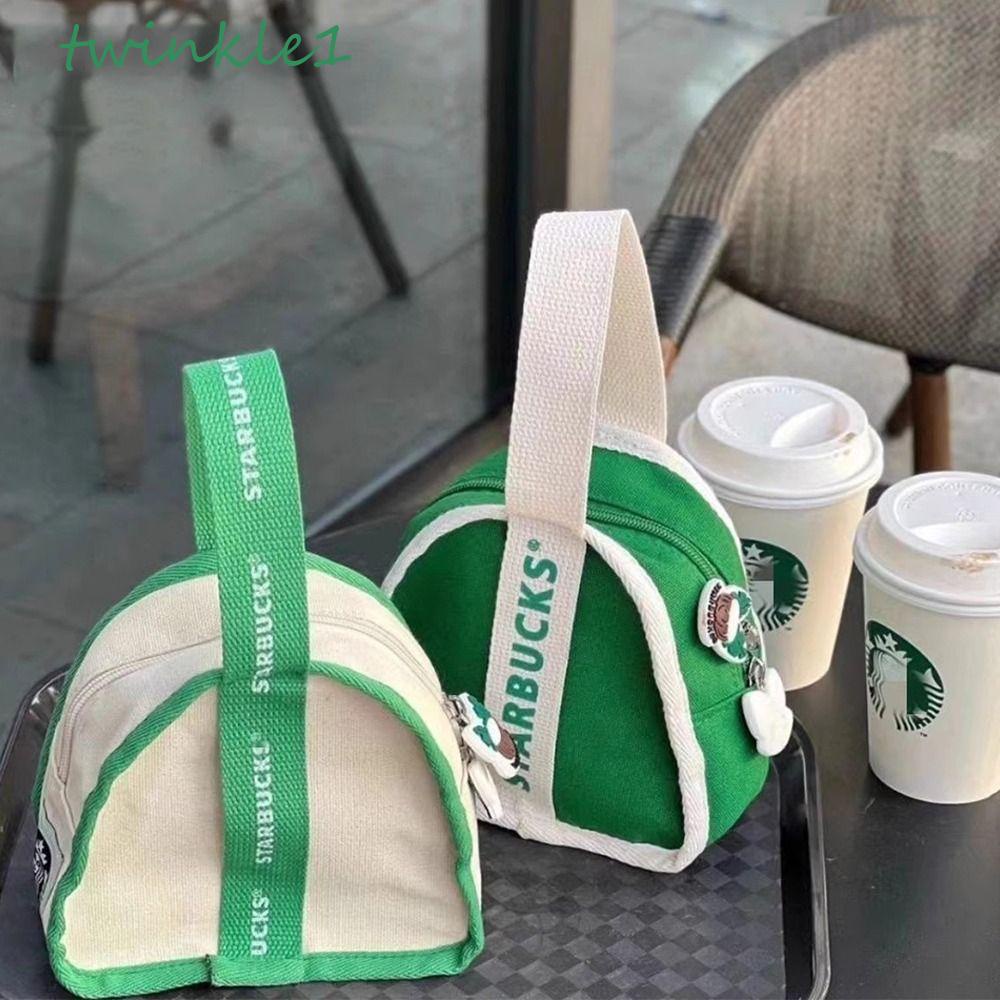 Túi Vải Đeo Cổ Tay Mini Lấp Lánh In Họa Tiết Cây Dừa / Chữ Đơn Giản Thời Trang Cho Nữ