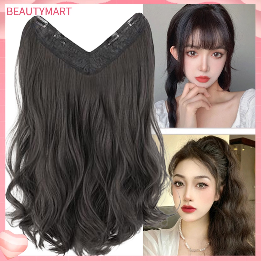 [beautymart] Tóc Giả Xoăn Dài Không Thấm Hút Mồ Hôi Hình Chữ U Mô Phỏng Như Tóc Dày Cho Nữ Sử Dụng