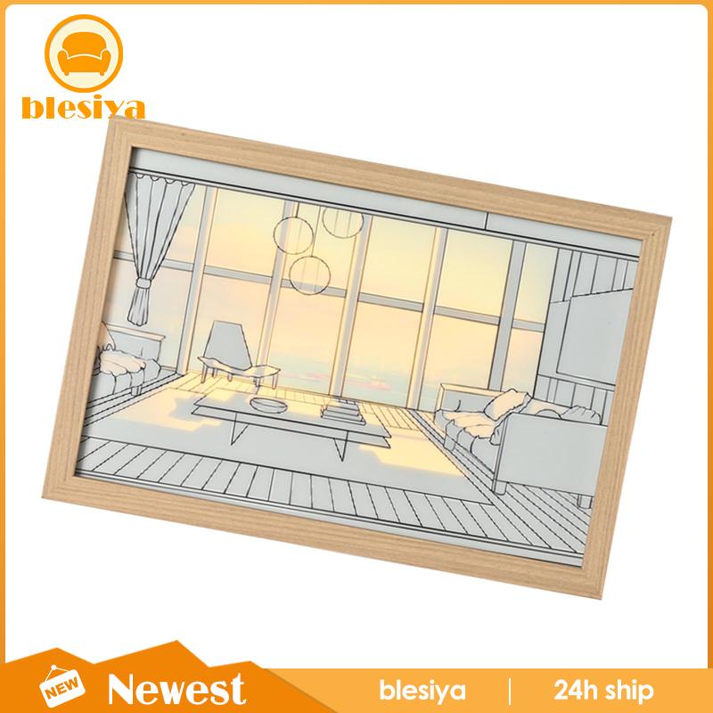 [Blesiya] Khung Tranh Trang Trí Hiện Đại Ánh Sáng Kèm Hộp Đựng