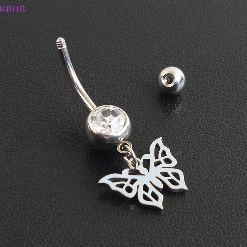 Khuyên Rốn Hình Bướm Bằng Thép Không Gỉ Thời Trang Dành Cho Nữ Mới