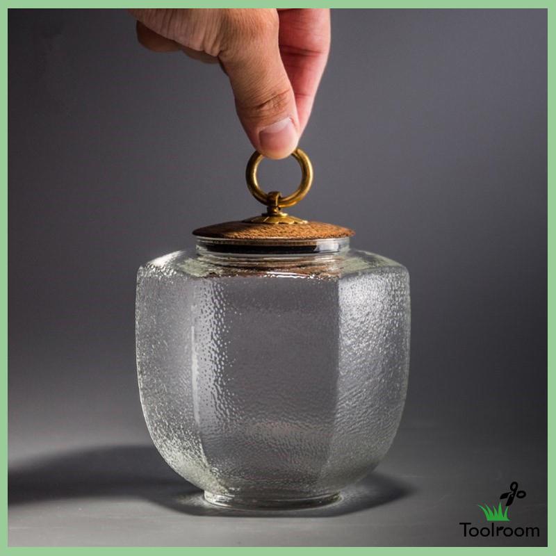 Hũ Thủy Tinh Tròn Đựng Trà / Thức Ăn Phong Cách Retro Cho Nhà Bếp / Phòng Ăn