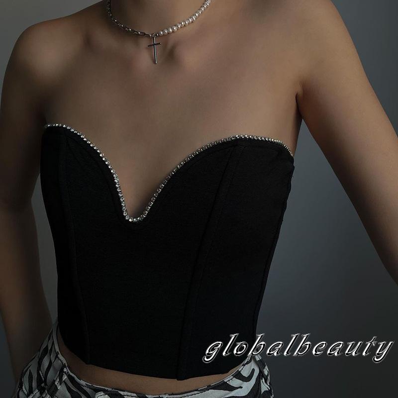 Áo Ống Cổ Chữ V Khoét Sâu Gợi Cảm Cho Nữ