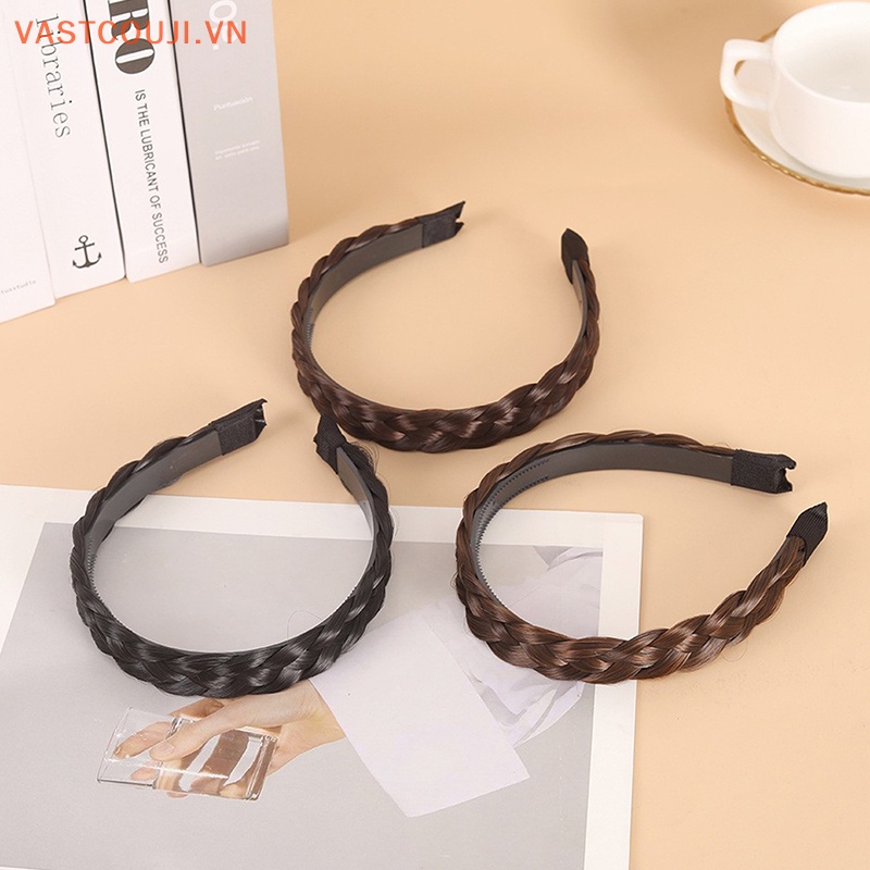 Băng Đô Tóc Giả Bện Handmade Xinh Xắn Dành Cho Nữ
