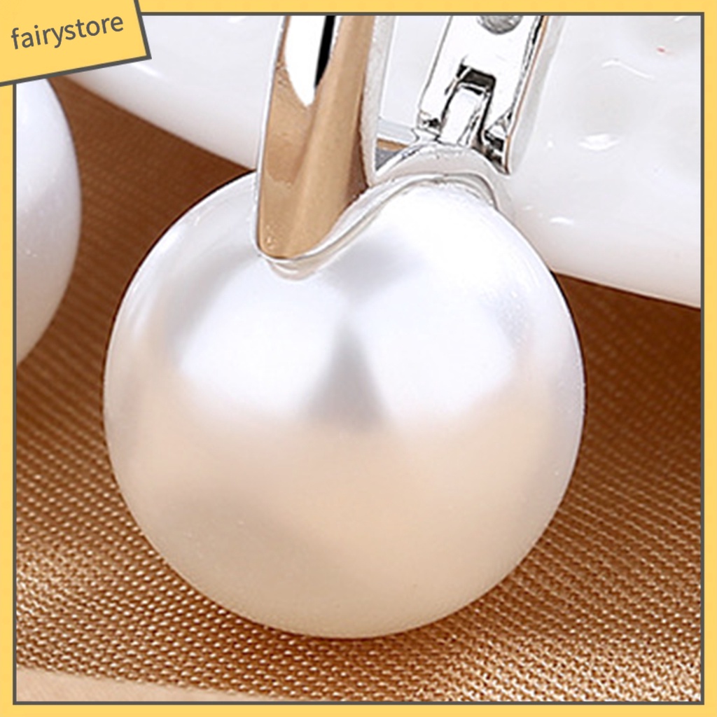 1 Đôi Bông Tai Đính Ngọc Trai Nhân Tạo Phong Cách Tối Giản Thanh Lịch Dành Cho Nữ