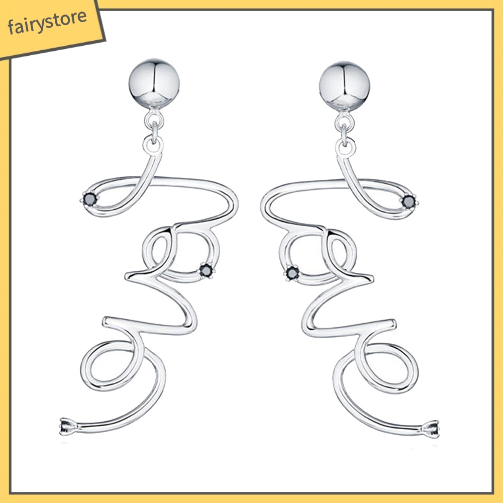 Bông Tai Hình Trái Tim Đính Đá Thời Trang Dành Cho Nữ