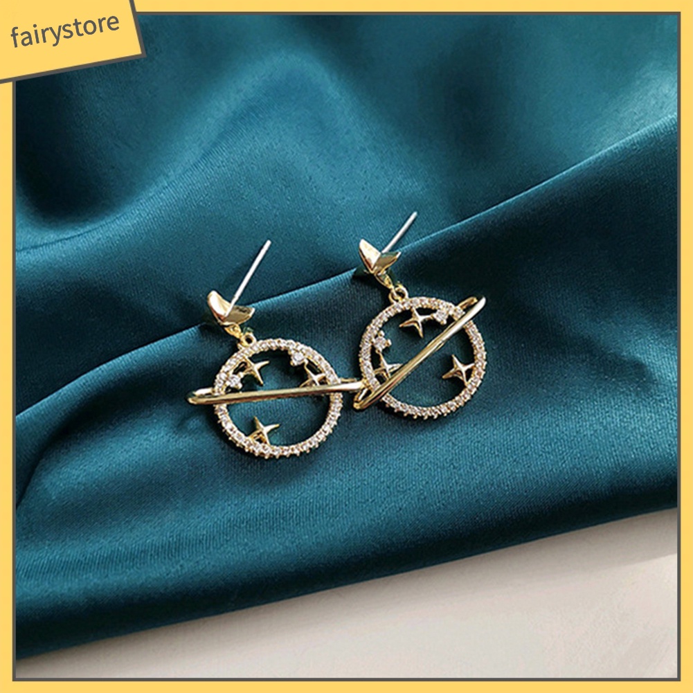 Khuyên Tai Tròn Hình Ngôi Sao Sáng Tạo Cho Nữ