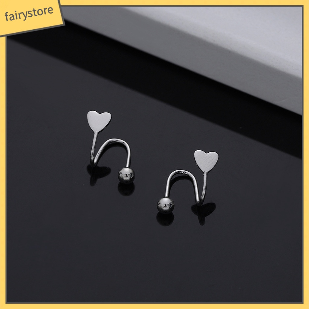 1 Đôi Bông Tai Hình Trái Tim Lấp Lánh Dành Cho Nữ