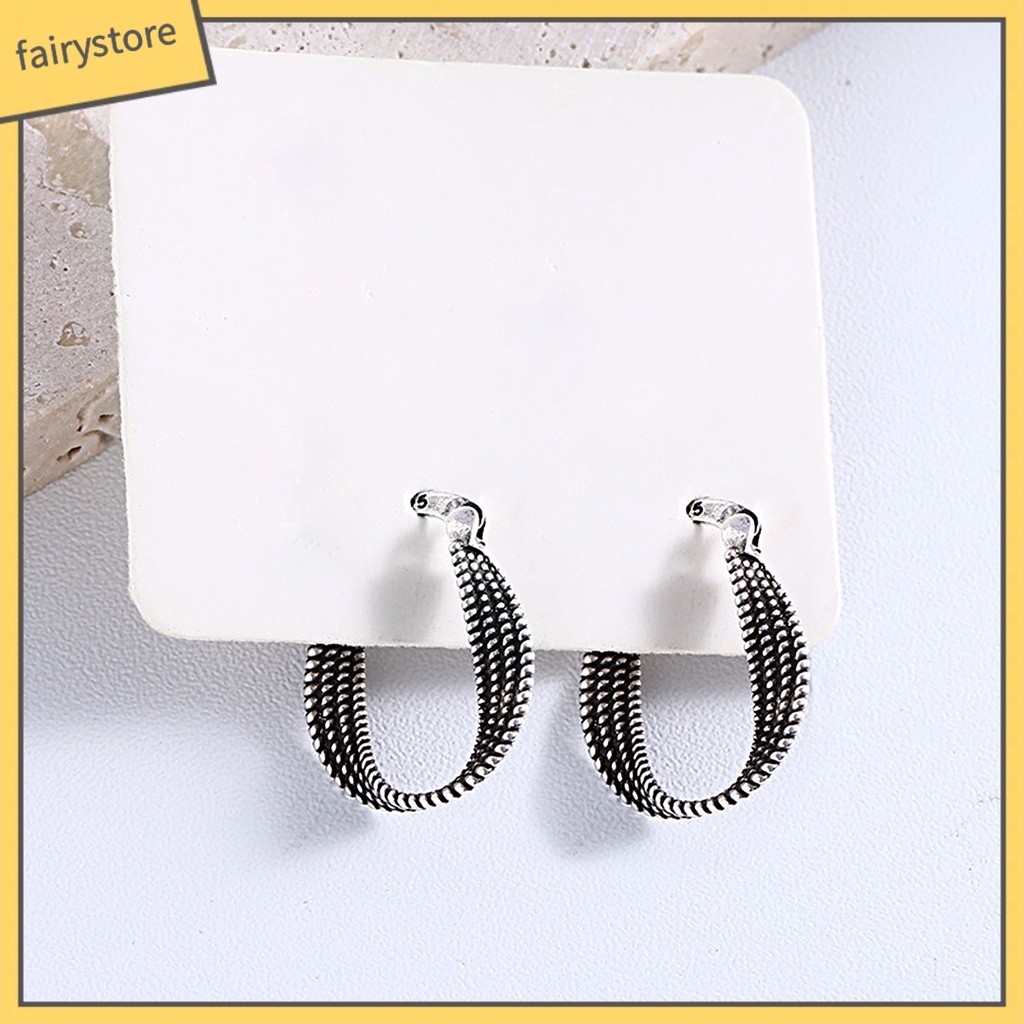 [FRO] 1 Bông Tai Mạ Xoắn Phong Cách Hàn Quốc Cho Nữ Dự Tiệc Cưới